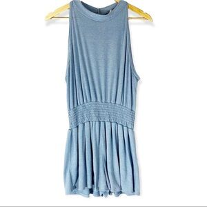 Lazy Sundays Super Soft Light Blue Sleeveless Lounge Romper